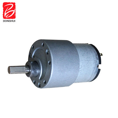 50 RPM Brush DC Gear Motor 37mm Carbon Brush DC Gearbox Motor 3V - 24V dla robota