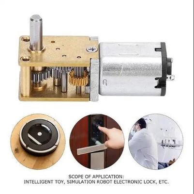 3V - 6V Horyzontalny kąt prawy DC Worm Gear Motor Krótki wał Niska prędkość Wysoki moment obrotowy