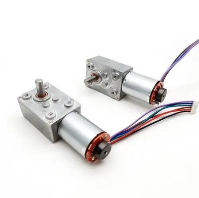 Wysoki moment obrotowy DC Worm Gear Motor Niska prędkość Power Off Self Locking Motor Z Encoderem