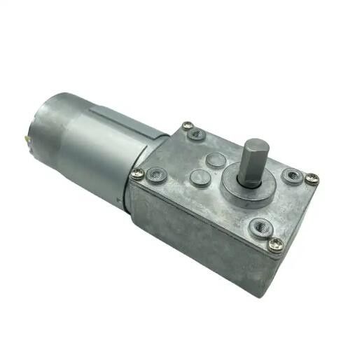 Wysoki moment obrotowy Micro DC Worm Gear Motor Hollow Shaft Brush 12V DC Electric Gear Motor